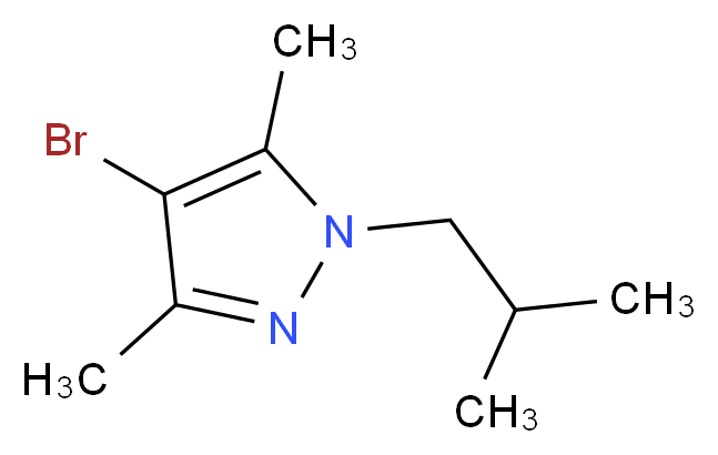 4-Bromo-1-isobutyl-3,5-dimethyl-1H-pyrazole_分子结构_CAS_)