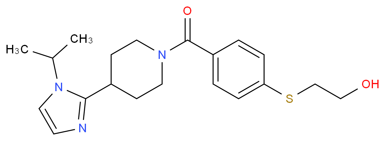 2-[(4-{[4-(1-isopropyl-1H-imidazol-2-yl)-1-piperidinyl]carbonyl}phenyl)thio]ethanol_分子结构_CAS_)
