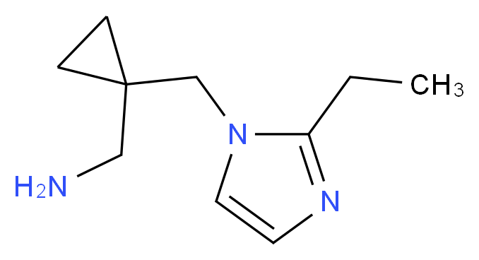 {1-[(2-ethyl-1H-imidazol-1-yl)methyl]cyclopropyl}methanamine_分子结构_CAS_1015846-38-4