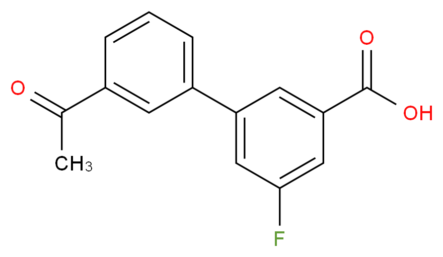 3-(3-acetylphenyl)-5-fluorobenzoic acid_分子结构_CAS_1261996-91-1