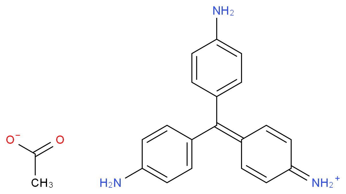 4-[bis(4-aminophenyl)methylidene]cyclohexa-2,5-dien-1-iminium acetate_分子结构_CAS_6035-94-5