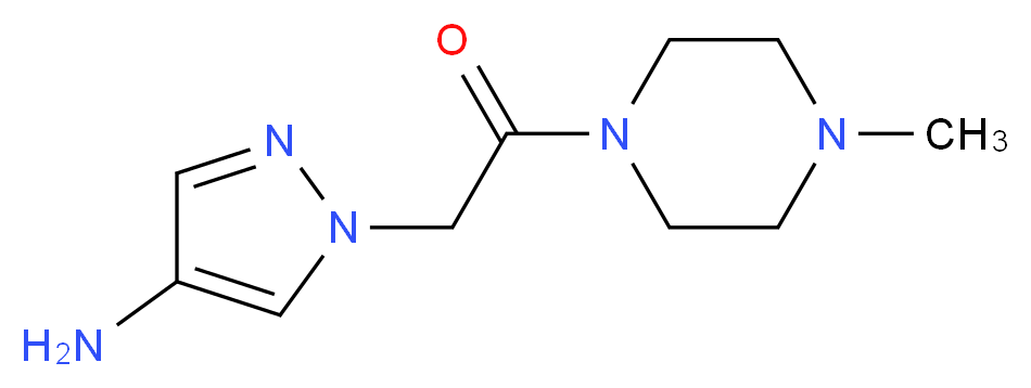 2-(4-amino-1H-pyrazol-1-yl)-1-(4-methylpiperazin-1-yl)ethan-1-one_分子结构_CAS_)
