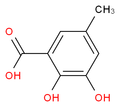 2,3-Dihydroxy-5-methylbenzoic acid_分子结构_CAS_6049-93-0)