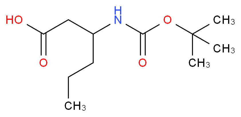 3-TERT-BUTOXYCARBONYLAMINO-HEXANOIC ACID_分子结构_CAS_282524-95-2)