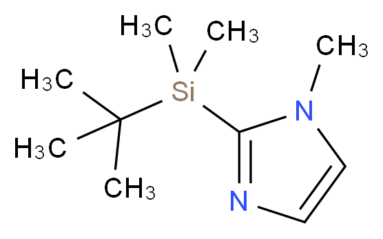 2-(tert-butyldimethylsilyl)-1-methyl-1H-imidazole_分子结构_CAS_160425-48-9