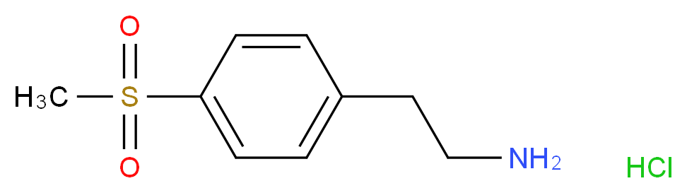 2-(4-Methylsulphonyl)phenethylamine hydrochloride_分子结构_CAS_849020-96-8)