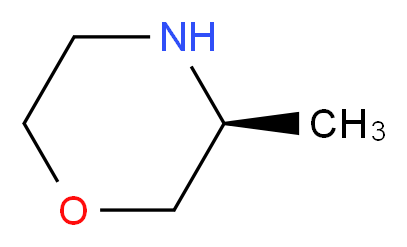 (S)-3-Methyl Morpholine_分子结构_CAS_350595-57-2)