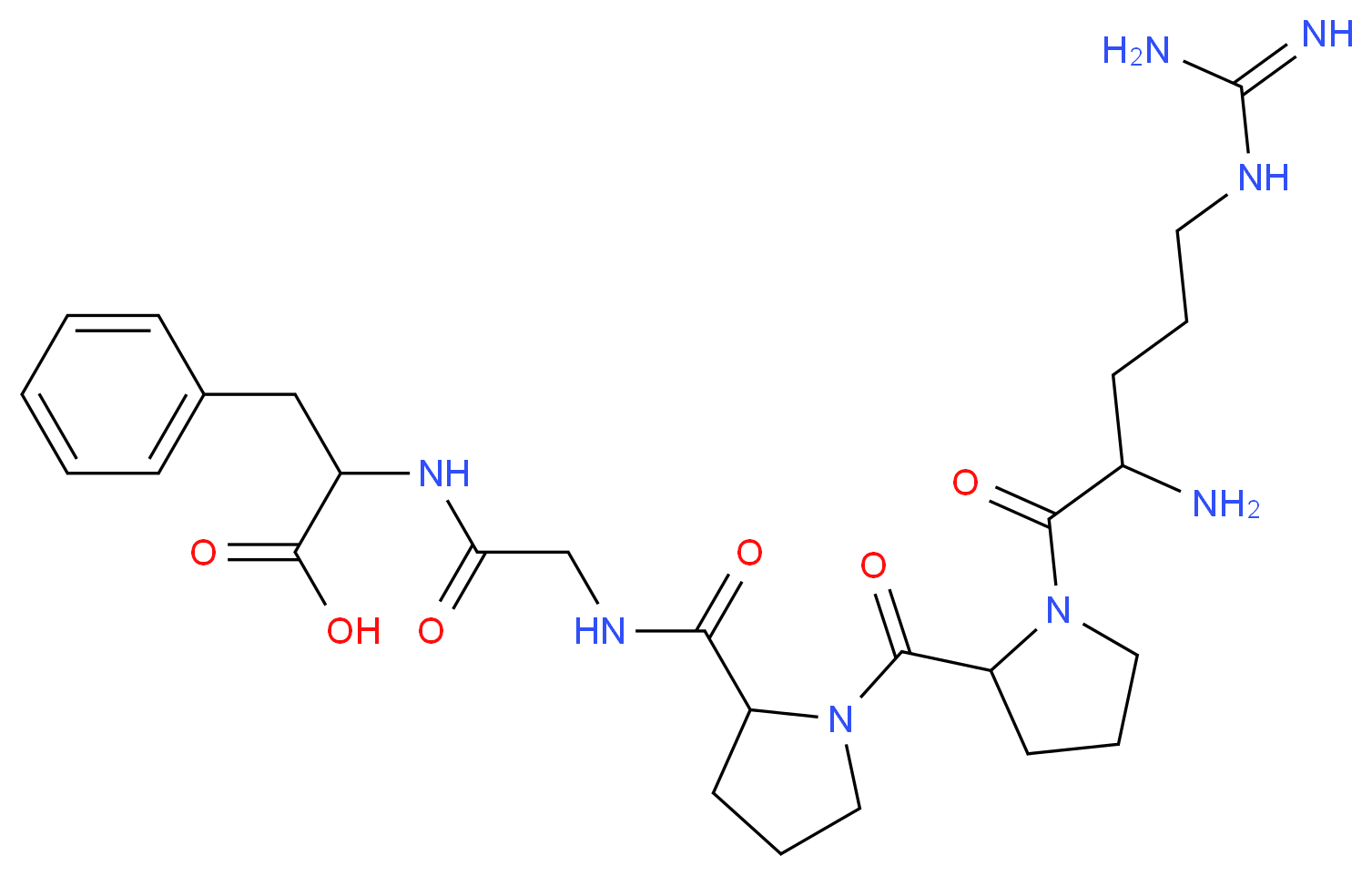 Bradykinin Fragment 1-5_分子结构_CAS_23815-89-6)