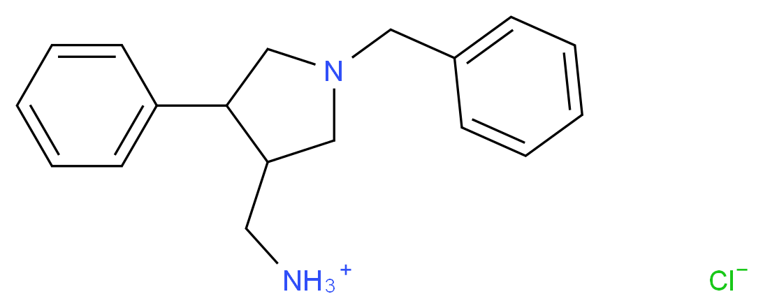 [(3R,4R)-1-BENZYL-4-PHENYLPYRROLIDIN-3-YL]METHANAMINIUM CHLORIDE_分子结构_CAS_154242-49-6)