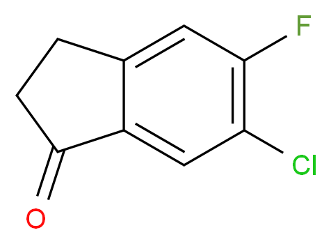 6-chloro-5-fluoro-2,3-dihydro-1H-inden-1-one_分子结构_CAS_881189-75-9