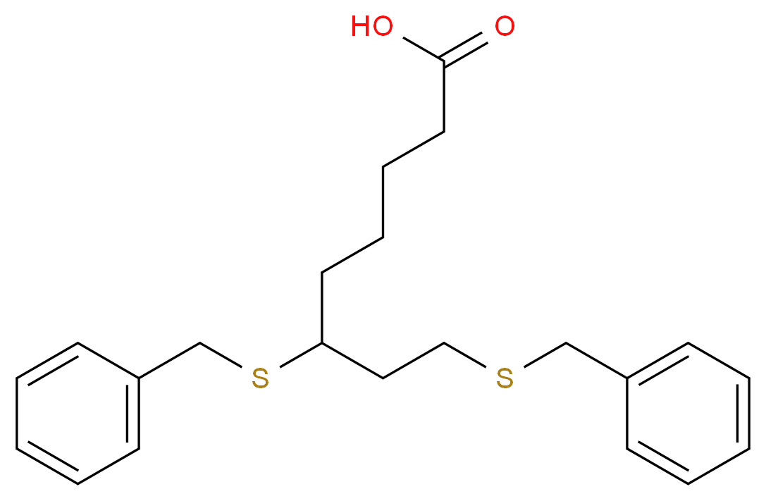 6,8-bis(benzylsulfanyl)octanoic acid_分子结构_CAS_95809-78-2