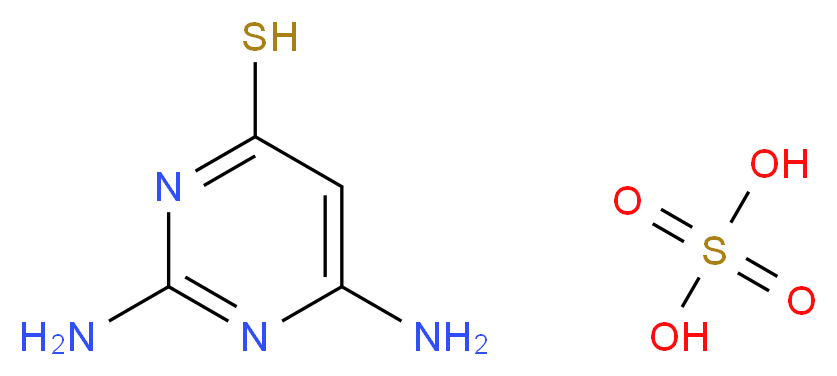 2,4-二氨基-6-巯基嘧啶 硫酸盐_分子结构_CAS_307496-37-3)