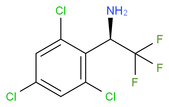 (R)-2,2,2-TRIFLUORO-1-(2,4,6-TRICHLORO-PHENYL)-ETHYLAMINE_分子结构_CAS_)
