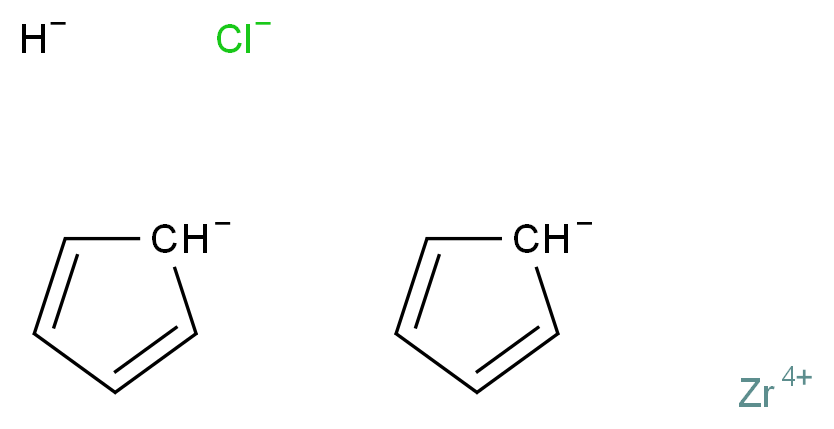 zirconium(4+) ion bis(cyclopenta-2,4-dien-1-ide) chloride hydride_分子结构_CAS_37342-97-5