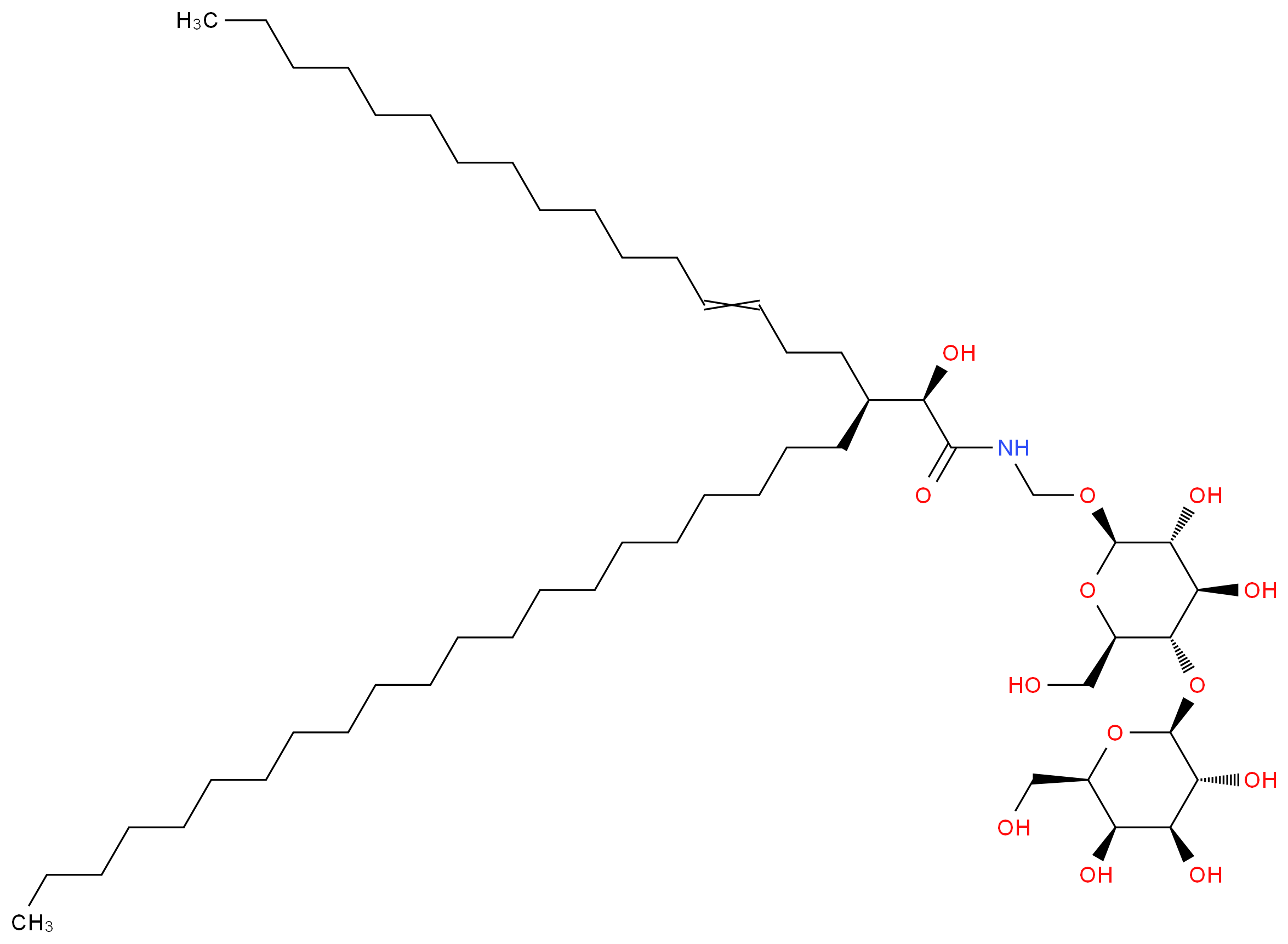 Lactocerebrosides from bovine brain_分子结构_CAS_4682-48-8)