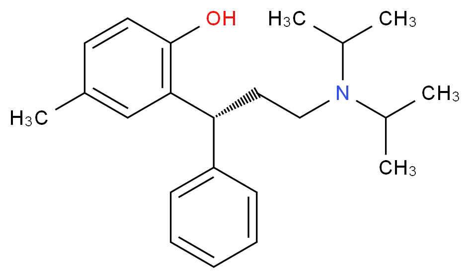 2-[(1R)-3-[bis(propan-2-yl)amino]-1-phenylpropyl]-4-methylphenol_分子结构_CAS_124937-51-5