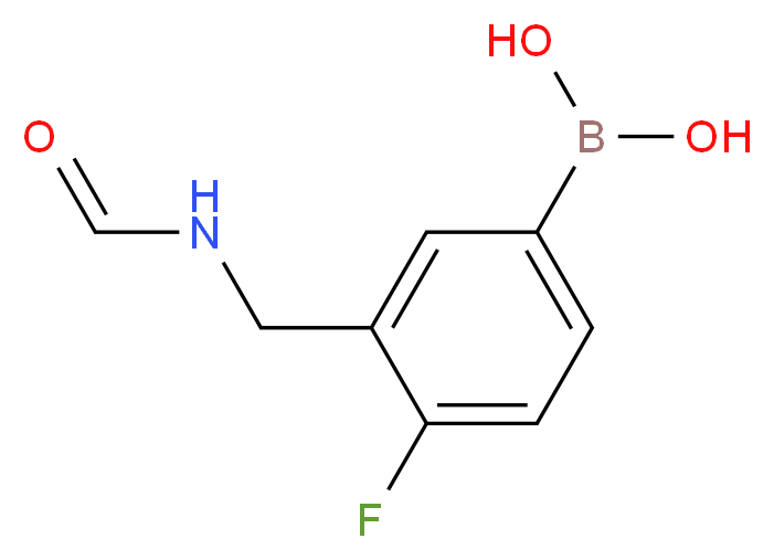 [4-fluoro-3-(formamidomethyl)phenyl]boronic acid_分子结构_CAS_874219-19-9