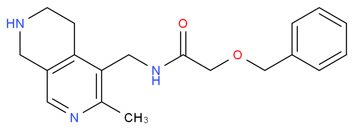 2-(benzyloxy)-N-[(3-methyl-5,6,7,8-tetrahydro-2,7-naphthyridin-4-yl)methyl]acetamide_分子结构_CAS_)