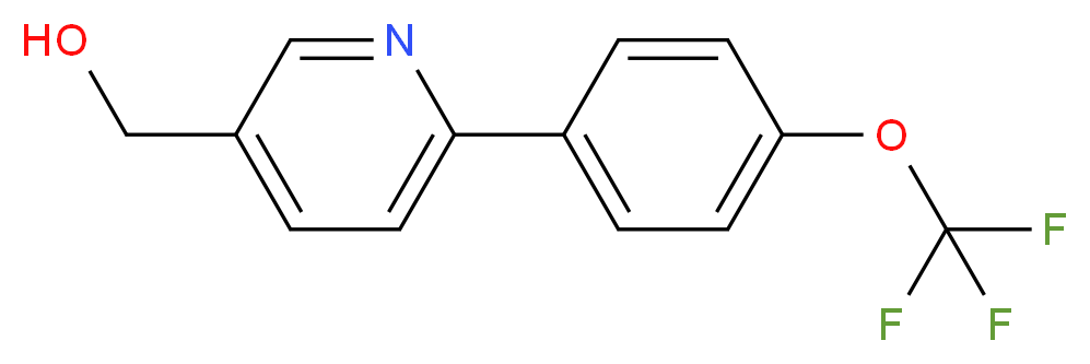 {6-[4-(trifluoromethoxy)phenyl]pyridin-3-yl}methanol_分子结构_CAS_851069-96-0