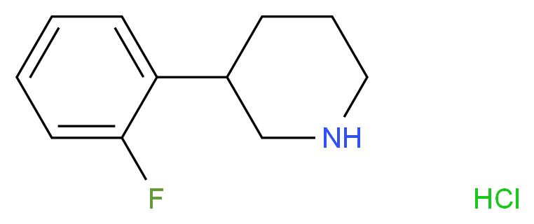 3-(2-Fluorophenyl)piperidine hydrochloride_分子结构_CAS_1106940-90-2)