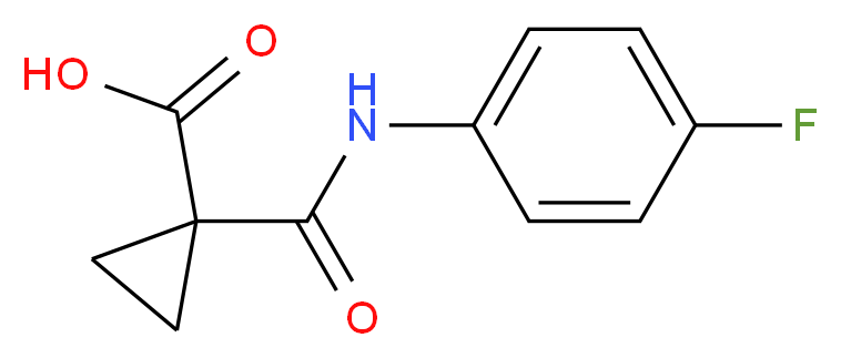 1-((4-Fluorophenyl)carbamoyl)cyclopropanecarboxylic acid_分子结构_CAS_849217-48-7)