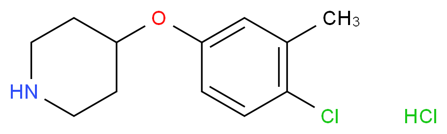 4-(4-Chloro-3-methylphenoxy)piperidine hydrochloride_分子结构_CAS_)