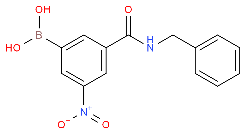 3-(Benzylaminocarbonyl)-5-nitrobenzeneboronic acid 98%_分子结构_CAS_871332-90-0)