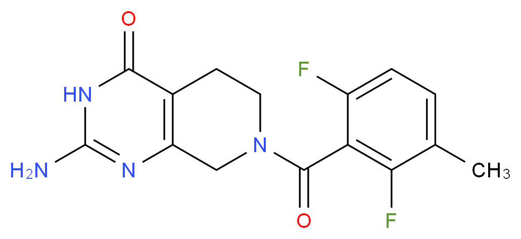 2-amino-7-(2,6-difluoro-3-methylbenzoyl)-5,6,7,8-tetrahydropyrido[3,4-d]pyrimidin-4(3H)-one_分子结构_CAS_)