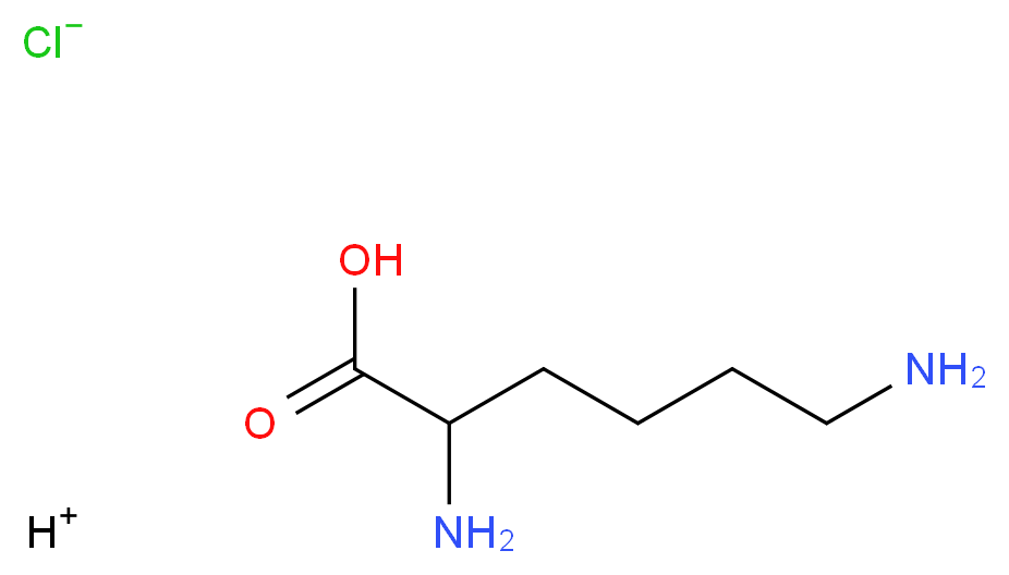 hydrogen 2,6-diaminohexanoic acid chloride_分子结构_CAS_70-53-1