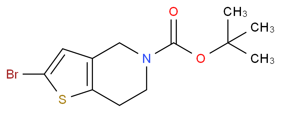 tert-butyl 2-bromo-4H,5H,6H,7H-thieno[3,2-c]pyridine-5-carboxylate_分子结构_CAS_949922-62-7