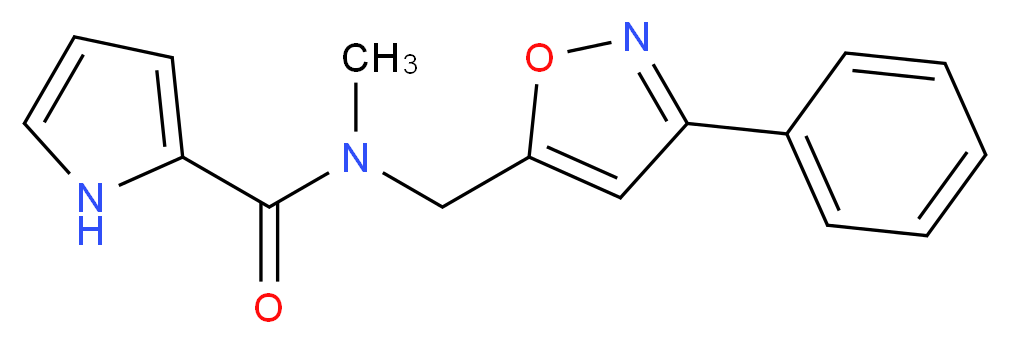 N-methyl-N-[(3-phenyl-5-isoxazolyl)methyl]-1H-pyrrole-2-carboxamide_分子结构_CAS_)