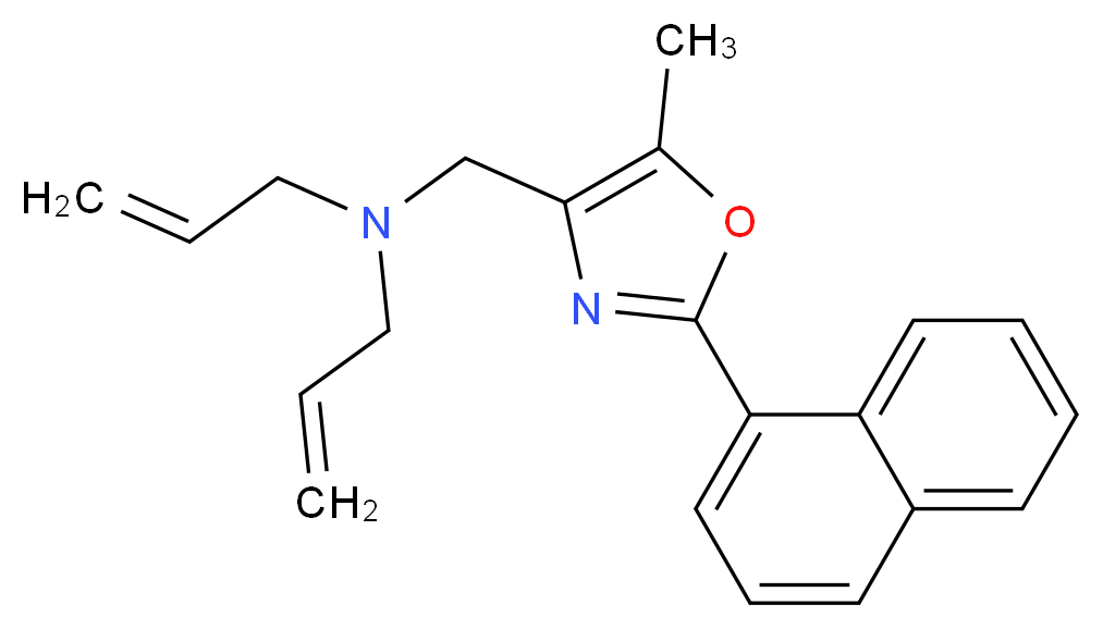 N-allyl-N-{[5-methyl-2-(1-naphthyl)-1,3-oxazol-4-yl]methyl}-2-propen-1-amine_分子结构_CAS_)