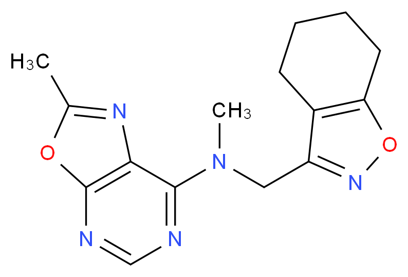 N,2-dimethyl-N-(4,5,6,7-tetrahydro-1,2-benzisoxazol-3-ylmethyl)[1,3]oxazolo[5,4-d]pyrimidin-7-amine_分子结构_CAS_)