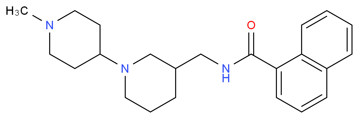 N-[(1'-methyl-1,4'-bipiperidin-3-yl)methyl]-1-naphthamide_分子结构_CAS_)