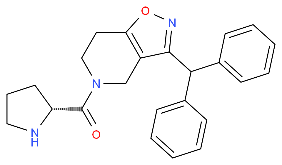 3-(diphenylmethyl)-5-D-prolyl-4,5,6,7-tetrahydroisoxazolo[4,5-c]pyridine_分子结构_CAS_)