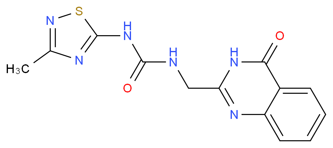 N-(3-methyl-1,2,4-thiadiazol-5-yl)-N'-[(4-oxo-3,4-dihydroquinazolin-2-yl)methyl]urea_分子结构_CAS_)