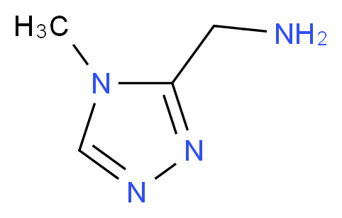 (4-methyl-4H-1,2,4-triazol-3-yl)methanamine_分子结构_CAS_145942-99-0