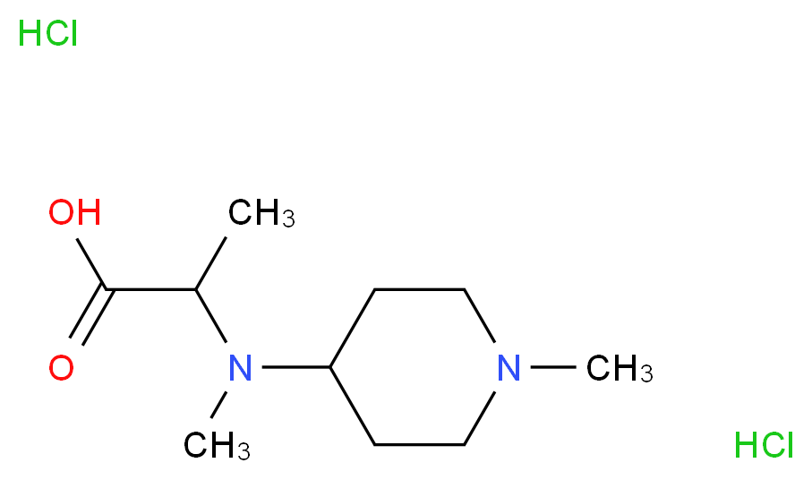2-[Methyl-(1-methyl-piperidin-4-yl)-amino]-propionic acid dihydrochloride_分子结构_CAS_)
