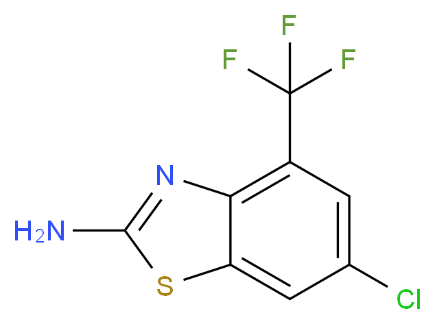 6-chloro-4-(trifluoromethyl)-1,3-benzothiazol-2-amine_分子结构_CAS_155538-41-3