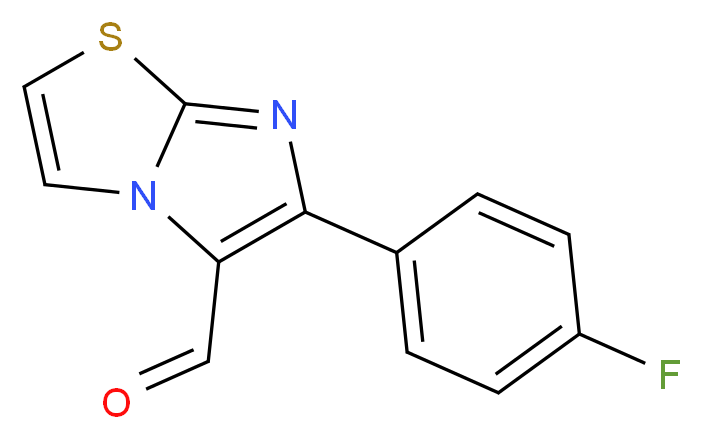 6-(4-氟苯基)咪唑并[2,1-b]噻唑-5-甲醛_分子结构_CAS_134670-30-7)