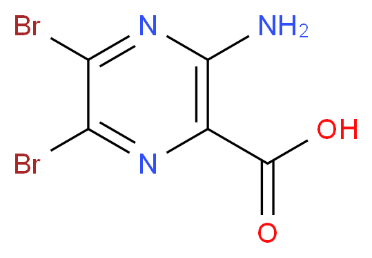 3-amino-5,6-dibromopyrazine-2-carboxylic acid_分子结构_CAS_502143-36-4