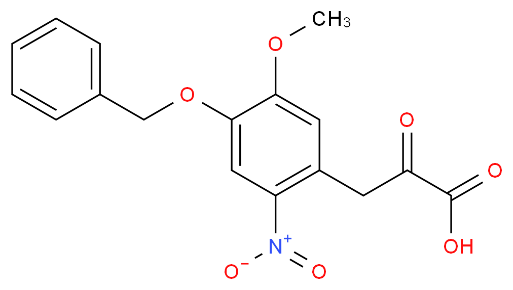 3-[4-(benzyloxy)-5-methoxy-2-nitrophenyl]-2-oxopropanoic acid_分子结构_CAS_2495-79-6