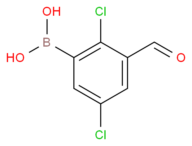 (2,5-DICHLORO-3-FORMYLPHENYL)BORONIC ACID_分子结构_CAS_919355-48-9)