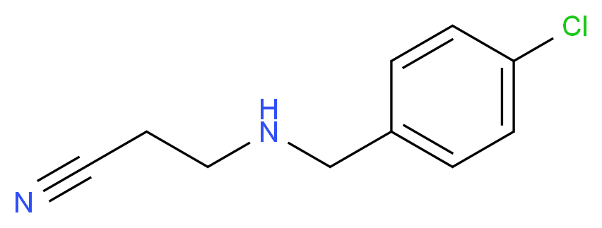3-{[(4-chlorophenyl)methyl]amino}propanenitrile_分子结构_CAS_62675-34-7