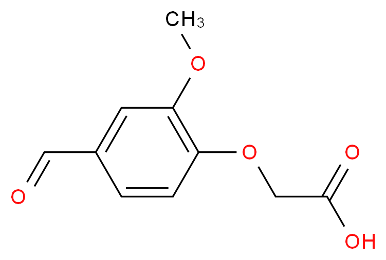 (4-Formyl-2-methoxyphenoxy)acetic acid_分子结构_CAS_1660-19-1)