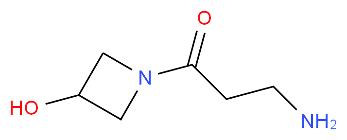 3-Amino-1-(3-hydroxy-1-azetidinyl)-1-propanone_分子结构_CAS_)