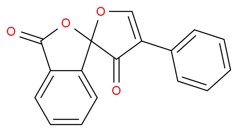 4'-phenyl-3H,3'H-spiro[2-benzofuran-1,2'-furan]-3,3'-dione_分子结构_CAS_38183-12-9