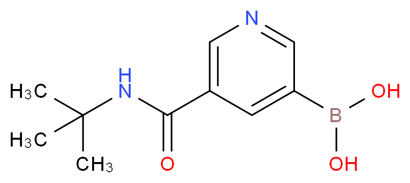 5-(叔丁基氨甲酰基)吡啶-3-硼酸_分子结构_CAS_913835-99-1)