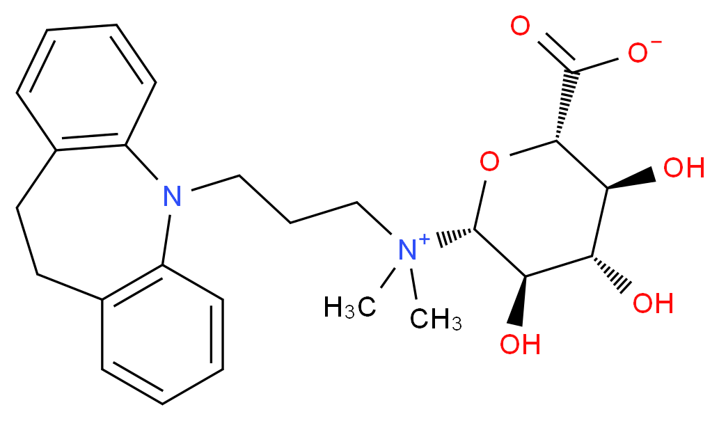 (2S,3S,4S,5R,6R)-6-[(3-{2-azatricyclo[9.4.0.0<sup>3</sup>,<sup>8</sup>]pentadeca-1(11),3(8),4,6,12,14-hexaen-2-yl}propyl)dimethylazaniumyl]-3,4,5-trihydroxyoxane-2-carboxylate_分子结构_CAS_165602-94-8