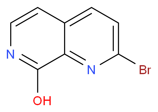 2-BROMO-1,7-NAPHTHYRIDIN-8-OL_分子结构_CAS_)